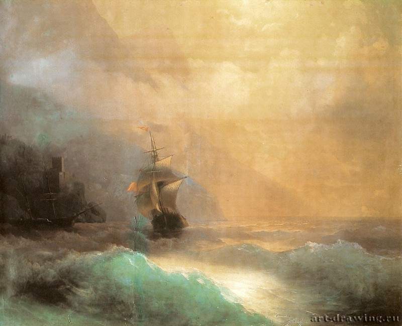 Морской пейзаж. 1870 - Seascape. 1870
132 х 162 смХолст, маслоРомантизм, реализмРоссияПетергоф, Ленинградская область. Дилижанский краеведческий музей